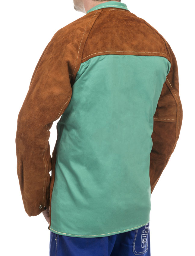 Сварочная куртка Lava Brown из воловьего спилка Weldas 44-7300M