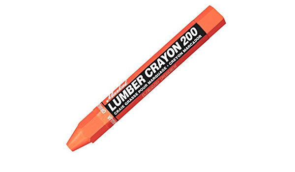 Экономичный восковой карандаш для маркировки по дереву Lumber Crayon 200® - оранжевый (12,7 мм)