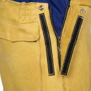 Сварочные брюки Golden Brown из лицевой воловьей кожи с защитой грудной клетки Weldas 44-5600 XXL