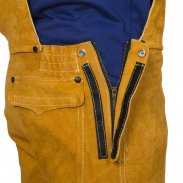 Сварочные брюки Golden Brown из воловьего спилка с защитой грудной клетки Weldas 44-2648 XXL