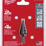 Сверло ступенчатое MILWAUKEE 4-20 мм шаг 2 мм 48899320