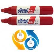Перманентный карманный маркер с реверсивным наконечником Markal Pocket Paint Marker - красный