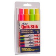 Маркер на основе быстросохнущей твёрдой краски с винтовым механизмом QUIK STIK® PACK FLUO - жёлтый Fluo, оранжевый Fluo, красный Fluo, зелёный Fluo