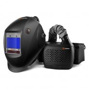 Сварочная маска с автоматическим светофильтром Tecmen ADF 815S TM16 черная с PAPR (внешн. кнопка зачистки)