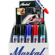 Маркер с круглым наконечником среднего размера Dura-Ink®60 в дисплее - 5 х красный + 10 х чёрный + 5 синий + 5 зелёный (3 мм)