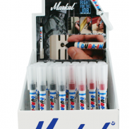 Маркер со сверхтонким удлиненным наконечником Dura-Ink®5 в дисплее  - 8 х синий + 12 х красный + 24 чёрный (1 мм)