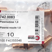 742.0083 Сопло плазменное Ø1.0 мм /30–40A, ABICOR BINZEL